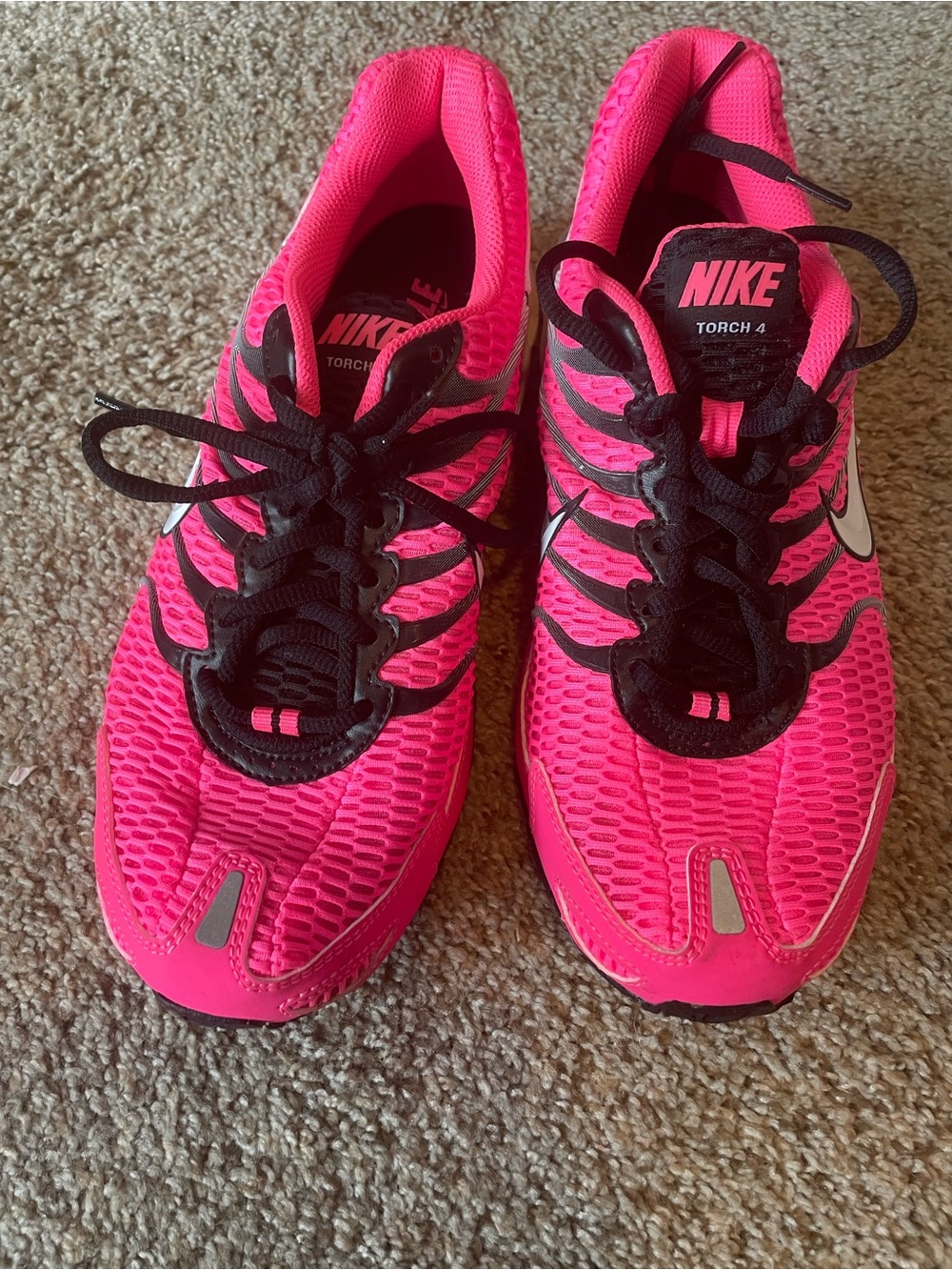 Nike Women's Torch 4 Running Shoes - Bright Pink with Black